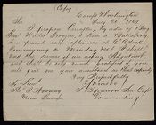 Letter from Captain Thomas Sparrow to Lieutenant Thomas I. Norman